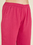 Janasya Women's Plus Size Pink Dobby Chiffon Self Design A-line Co-ord Set